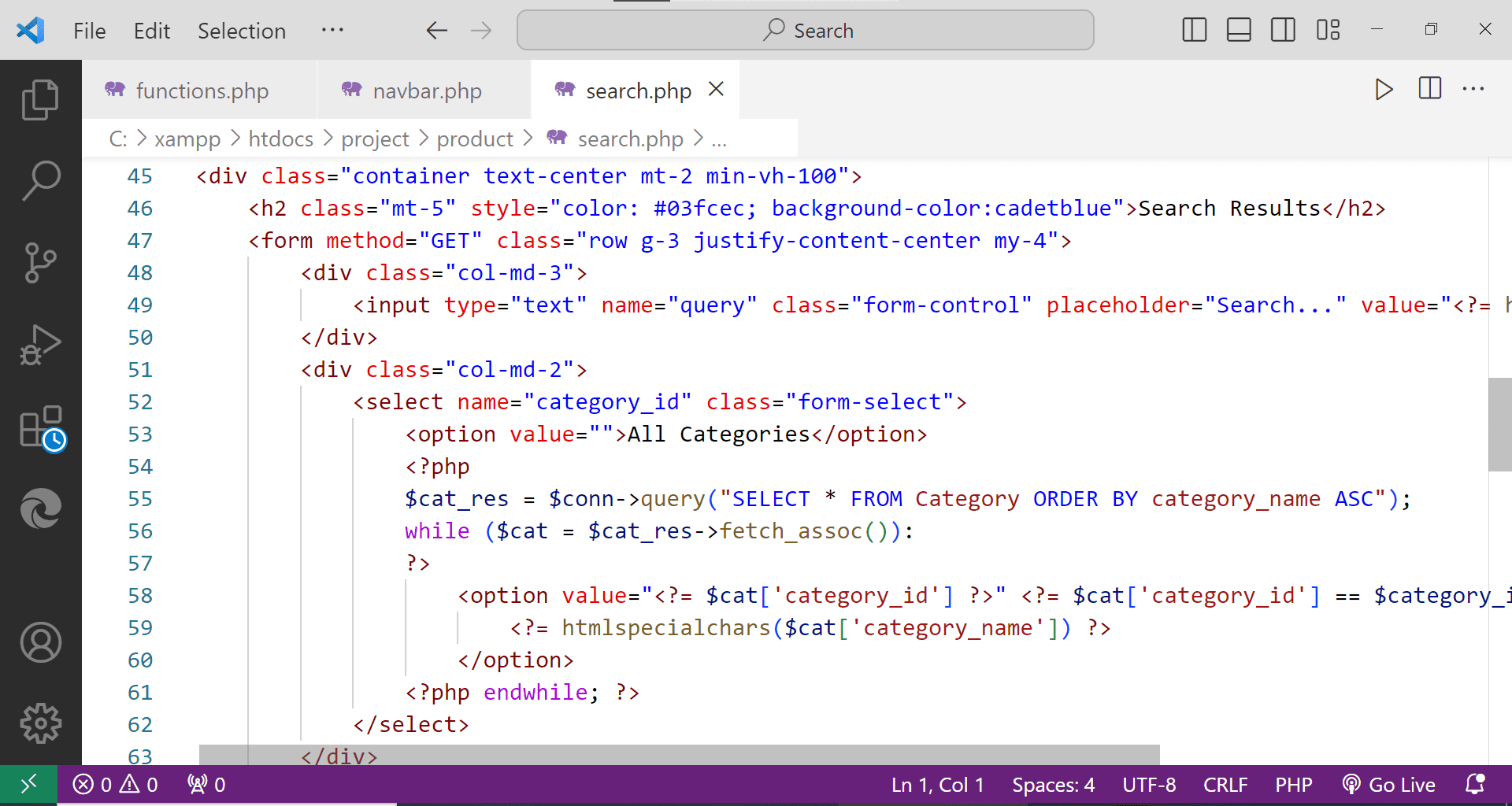 Waqar Younis Web Developer project code